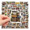10/30/55pcs Vintage Japan Style Anime Street Shop Cartoon Stickers Aesthetic Building Decal DIY Notebook Laptop Cute Sticker Toy