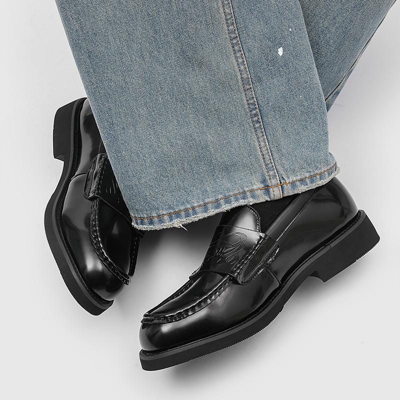 Fashion Leather Fashion Casual Shoes Men All-match Mens Handmade Loafers Classic Men Shoes for Wedding Fashion Business Slip on Shoes