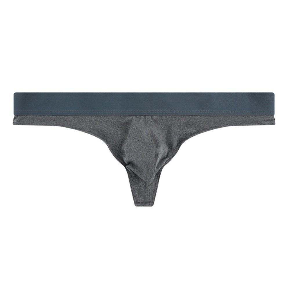 Breathable Cotton Men Thin Thongs Underpants Low Waist Men's Panties T-back Underwear Male Briefs Sports