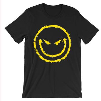 Camiseta feminina unissex com estampa de sorriso maligno, novidade sarcástica e engraçada, camiseta de algodão regular, com estampa de matemática e sarcástica