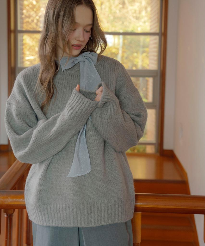 LETTERA Unisex Round Neck Knit_3Color