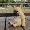 Decorazioni per la scrivania, per interni ed esterni, per giardino, cortile, prato, cucciolo di bulldog francese assonnato, statua