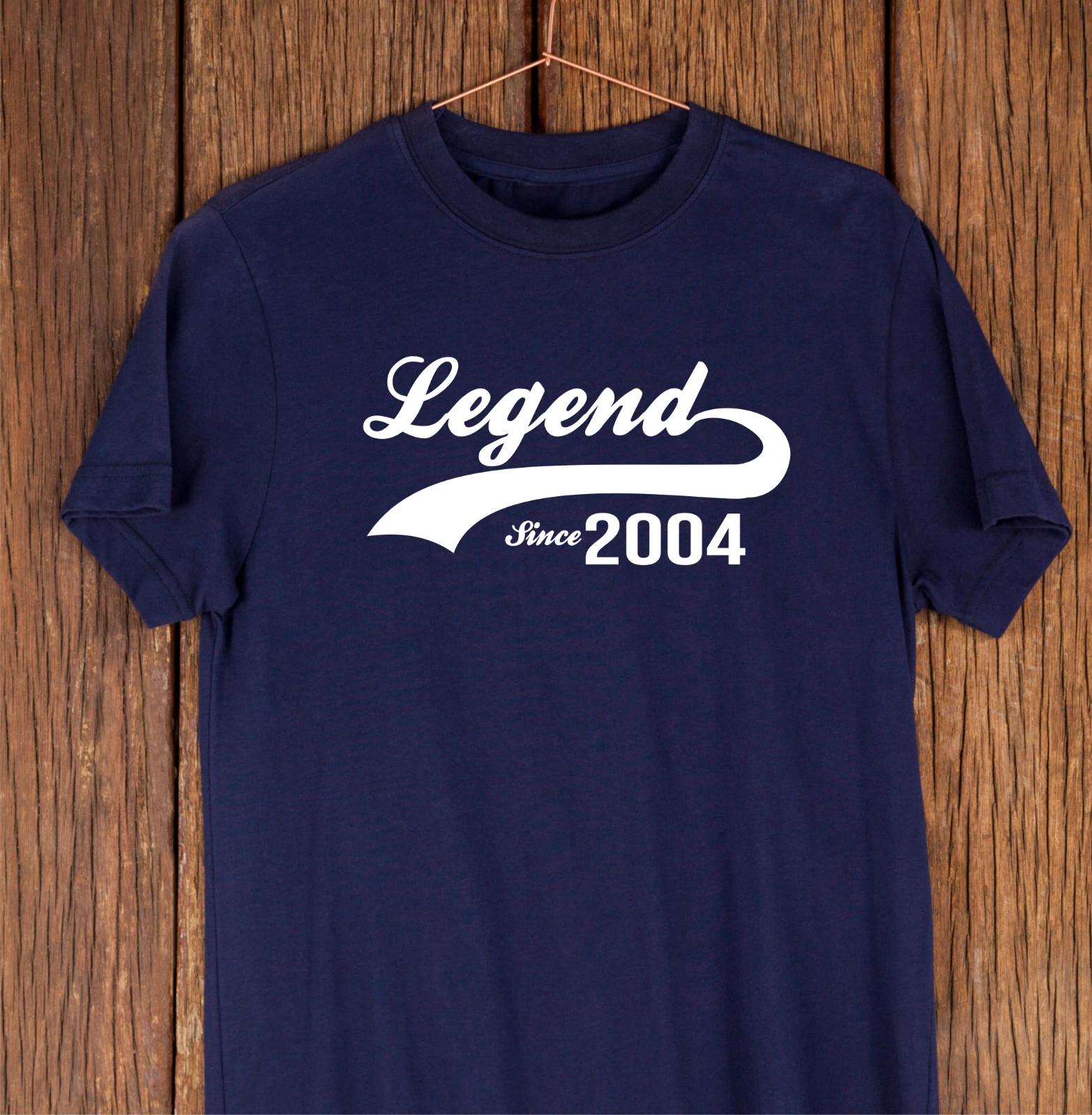 Legend Since 2004 T-Shirt - 21st Birthday Gift, TShirt for 21 year old man 4XL