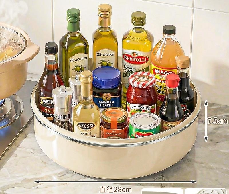 Kitchen Storage Rack Rotating Spice Rack Multifunctional Household Condiment Seasoning Bottle Rack Desktop Storage Rack