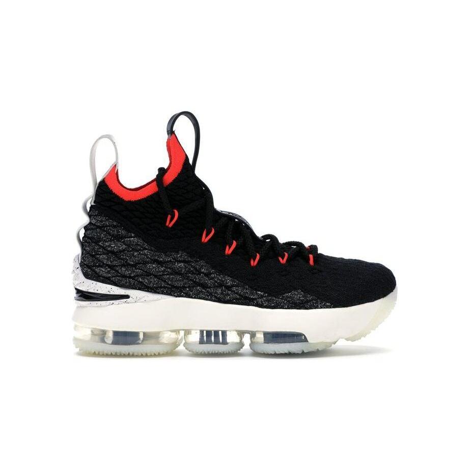 Nike LeBron 15 Grade School 'Graffiti' (Unisex) Black / Black-Sail Kids' Basketball Shoes AQ6176 002