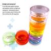 2 Pack Rainbow Pill Organizer Case 7 Day Stackable Tower Box Medicine Planner Small Case for Medications Vitamins and Supplement