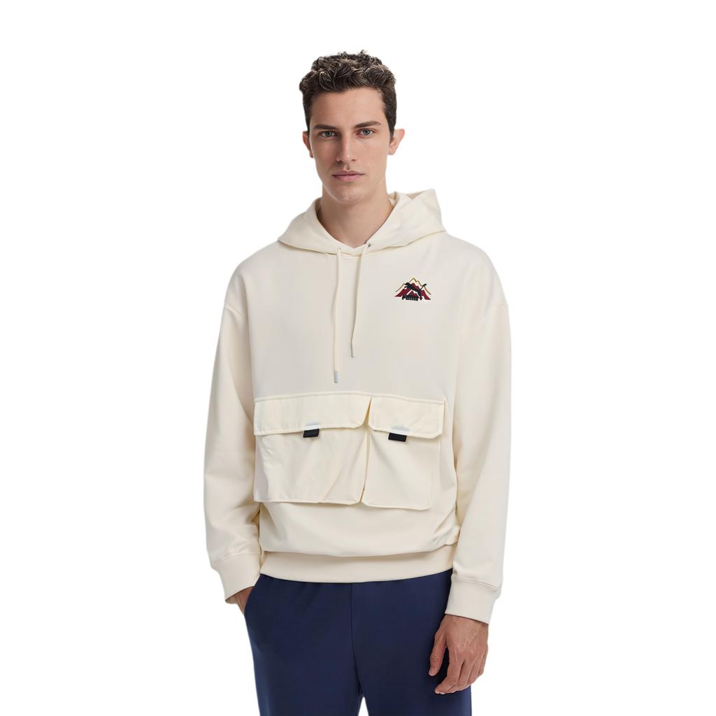 Puma Casual Comfortable Solid Color Hoodie Men Hoodies White 537392-65