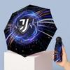 Juventus FC Pattern Printed Mini 5 Folds 8 Ribs Compact Umbrella Windproof Waterproof Lightweight Portable Folding