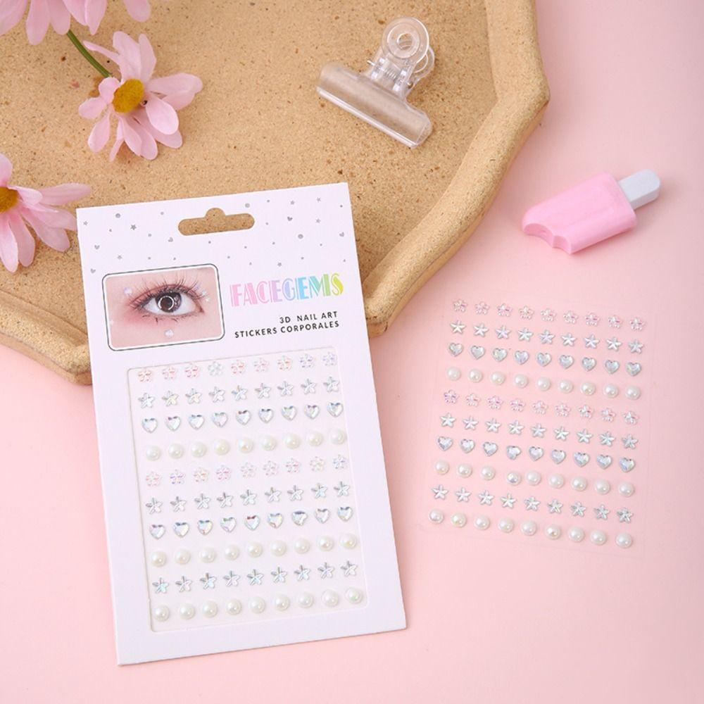 

Клейкие наклейки-бриллианты для лица, наклейка-самоцвет для макияжа тела, модная наклейка-украшение для лица 7