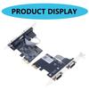 Double Port PCIExpress Serial Adapter Card RS232 COM Port Compatibles Multiple Operating Systems