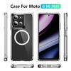 Transparent Mobile Phone Case MOTO with Magnetic Ring Mobile Phone Protective Cover 2.0 Thick PC Anti-yellow Material Magnetic Mobile Phone Case
