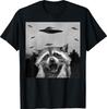 Alien UFO Funny Raccoon Stuffed Animal T-Shirt