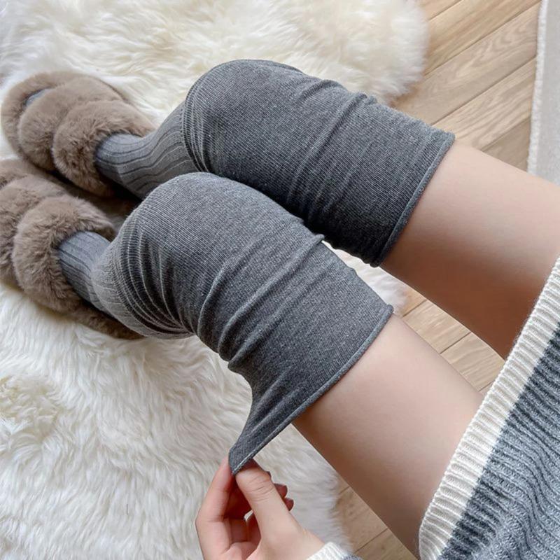 Fashion Women Knee Socks Splicing Soft Stockings Autumn Winter High Tube Thermal Socks Korean Preppy Style Casual Socks
