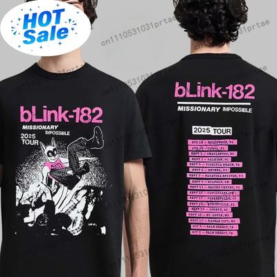 Blink 182 Gilford New Hampshire Missionary Impossible Tour Lieu Tee At Bank New Hampshire Pavilion Le 9 Septembre T-shirt Noir