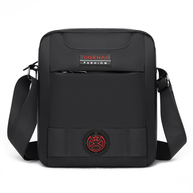 Casual Men Shoulder Bag With Letter Pattern And Polyester Lining For Work And Travel