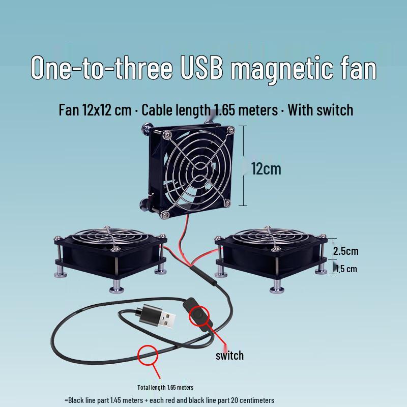 Magnetic USB Computer Cooling Fan Set