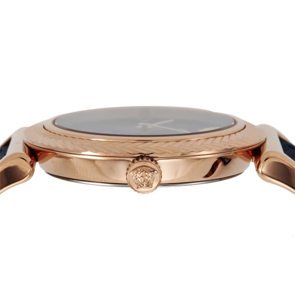 Uhr V-Motiv Blaues Zifferblatt Edelstahl Saphirglas Quarz 35MM Schweizer Uhr VERE01720 [Versace] V-MOTIF Damen [Artikel]