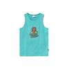 Li Ning × Line Friends Collaboration Sports Lifestyle Series Bear Letter Print Loose Sleeveless Vest Unisex Tops Ice-Porcelain-Green AVSR078-1