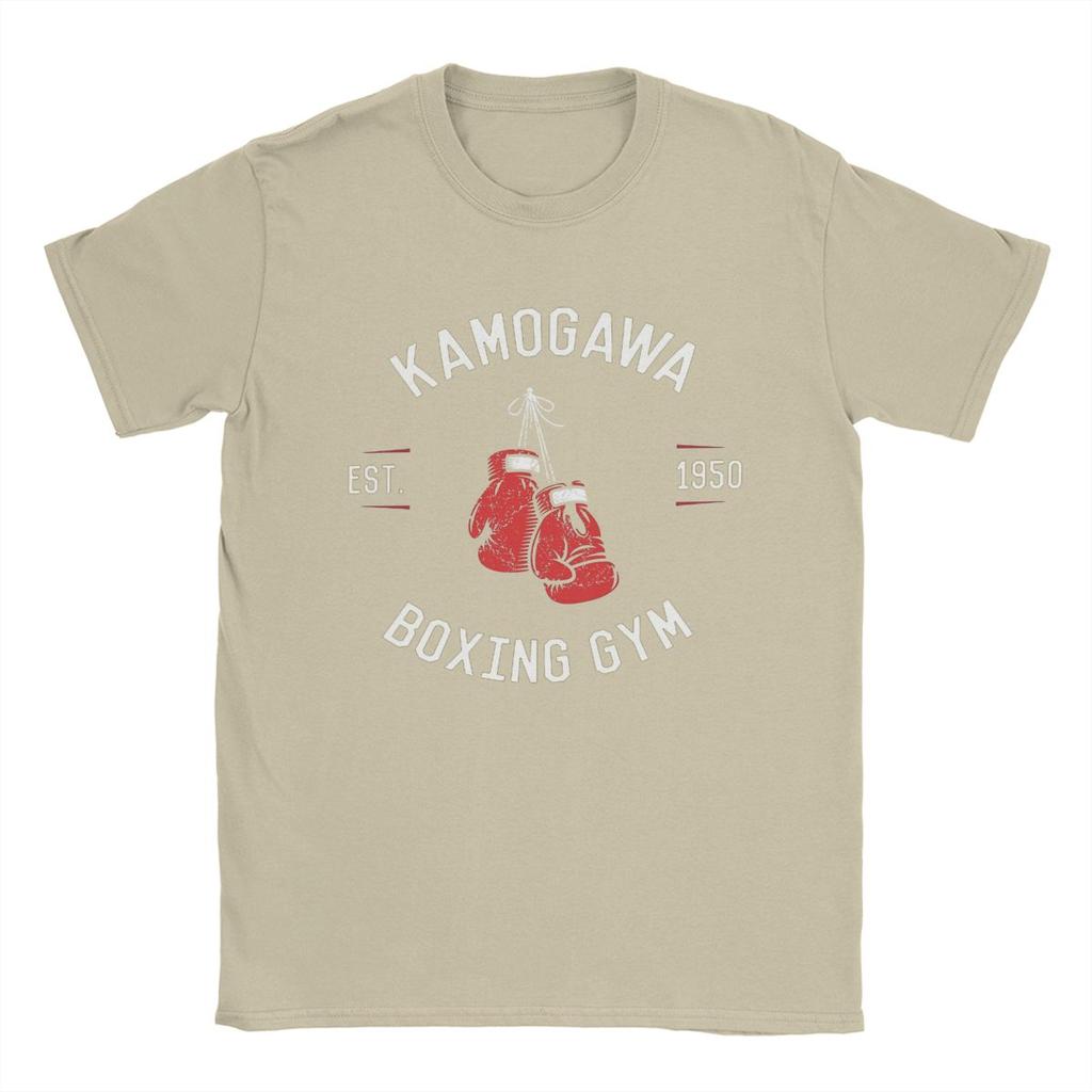 Amazing Hajime No Ippo Kamogawa Boxing Gym T-Shirt Men Crew Neck Pure Cotton T Shirt Anime Short Sleeve Tees Printed Clothing
