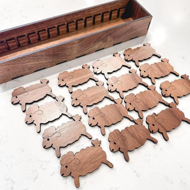 Wooden Animal Sheep Cat Bobbin Set Bobbin Holder Embroidery Floss Organizer Thread Holder Thread Bobbin Organizer Sewing Tool