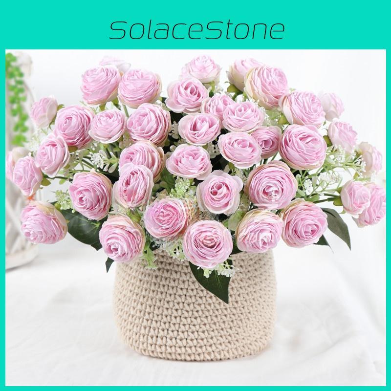 Rose Flower Artificial Bouquet With Silk Material For Home Wedding Decoration