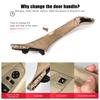 2 Set RHD Car Interior Door Handle Inner Door Panel Pull Trim Cover For -Bmw 5 Serie F10 F11 520 525 Red-Brown