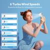 Handheld Turbo Mini Fan 4000mAh Battery Portable Rechargeable Fan With LED Display 5 Speeds Turbo Fans For Beach Travel Vacation