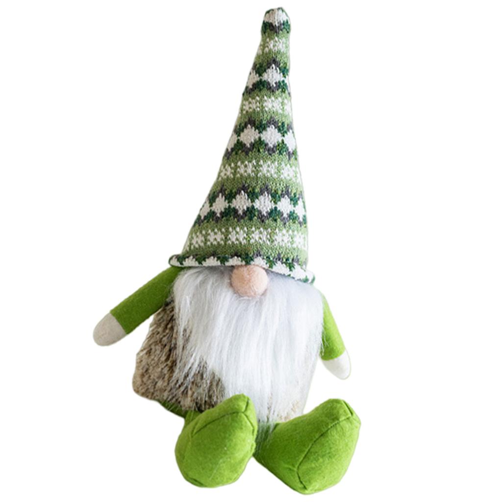 Christmas Decoration Dwarfs Ornament Knitted Striped Hat Gnomes Swedish Tomtes Plush Dolls Figurine Home Table Decors
