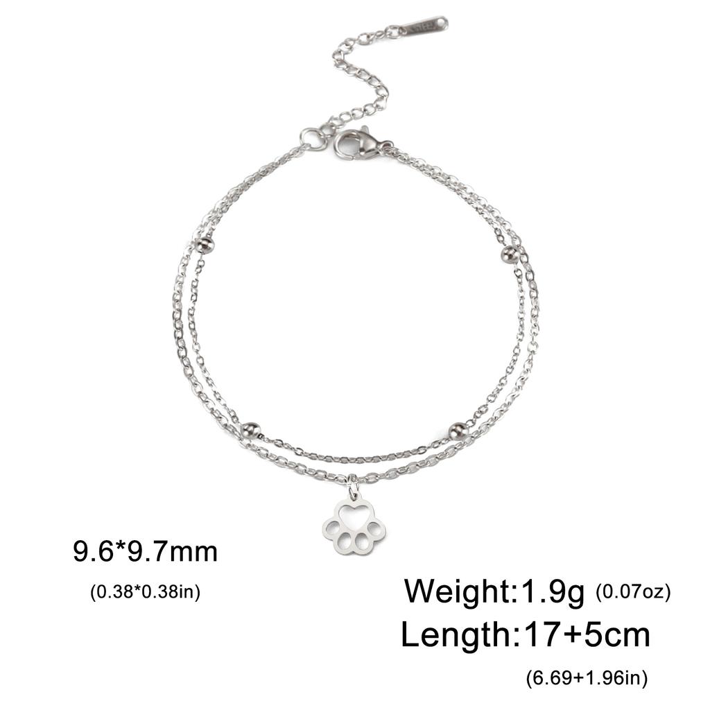 Charm Animal Dragonfly Pendant Double Layer Bracelet for Woman Wedding Stainless Steel Bracelets Engagement Fashion Jewelry