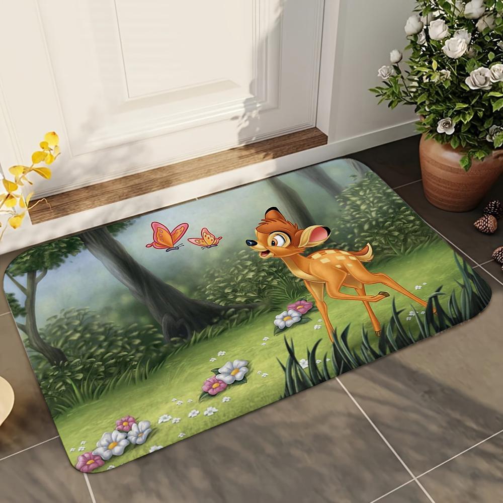 1pc  Disney Bambi Bathroom Absorbent Mats Anti-Slip Mats Home Decor Supplies Carpets Home Kitchen Floor Mats