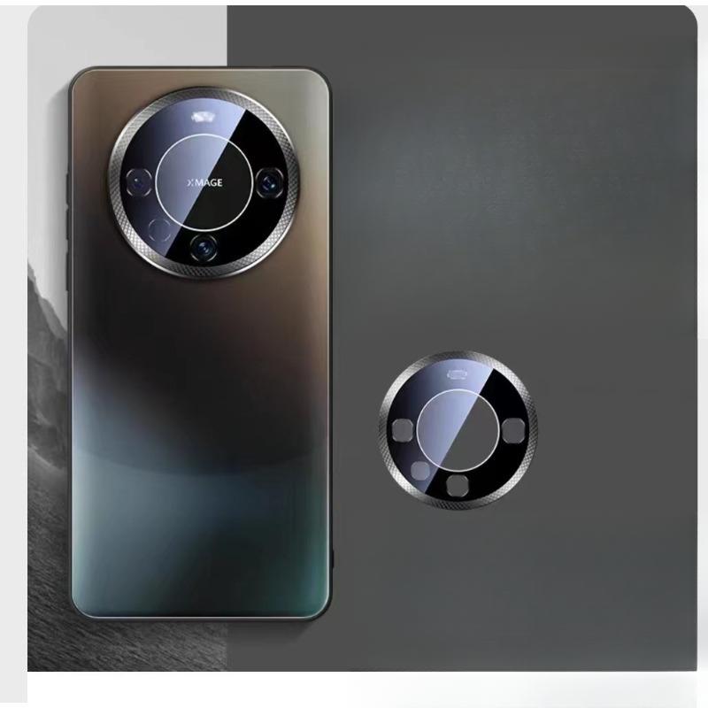 Suitable for Huawei Mate60Pro Phone Case, Frosted Glass, Mate50 Protective Case, Anti-drop Metal Ring Lens Film