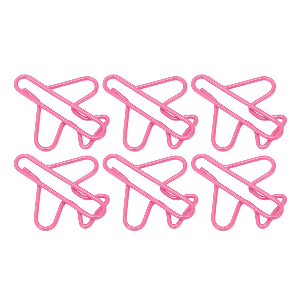 100pcs Airplane Shaped Paper Clips Rust Prevention Plating Process Cute Paper Clip for Scrapbooking Card Making