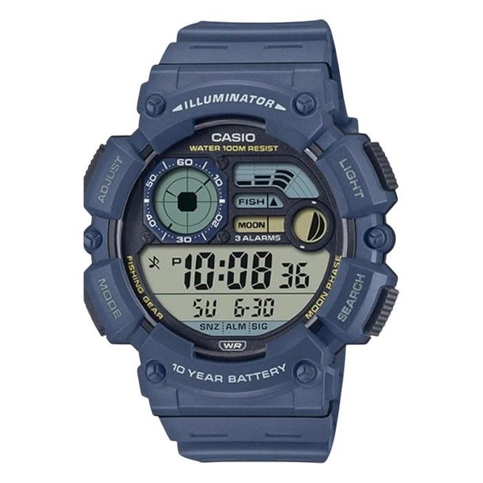 Casio Men s Watch Multifunction Digital Clear Dial Resin Band WS-1500H-2AVDF, Blue