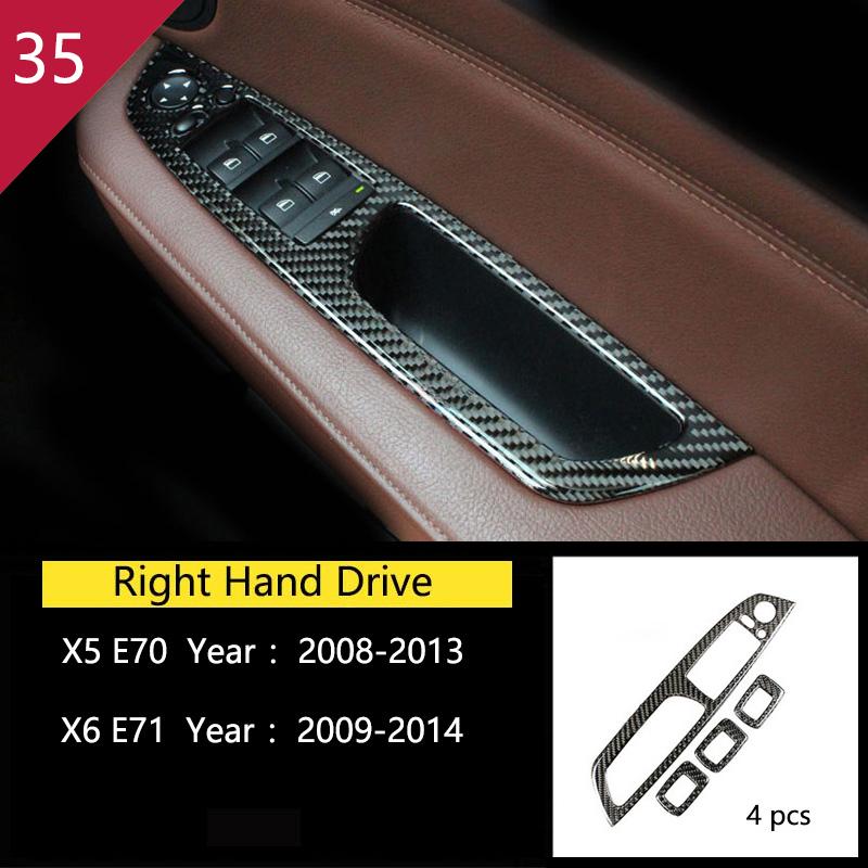 AAACH1 For BMW X5 X6 E70 E71 Accessories Car Interior Air Conditioning CD Console Panel Cover Decoration Trim Carbon Fiber Car Styling