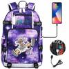 Mochila USB con Estampado de Luffy para Adolescentes Estudiantes Ligera Gran Capacidad Viaje Doble Correa de Hombro Resistente al Agua Mochila Escolar para Niños Niñas