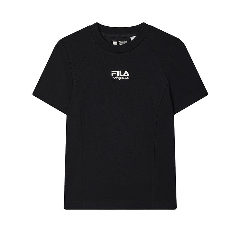 New FILA ORIGINALE Regular T Shirt Women's Jet Black F11W519103F-BK