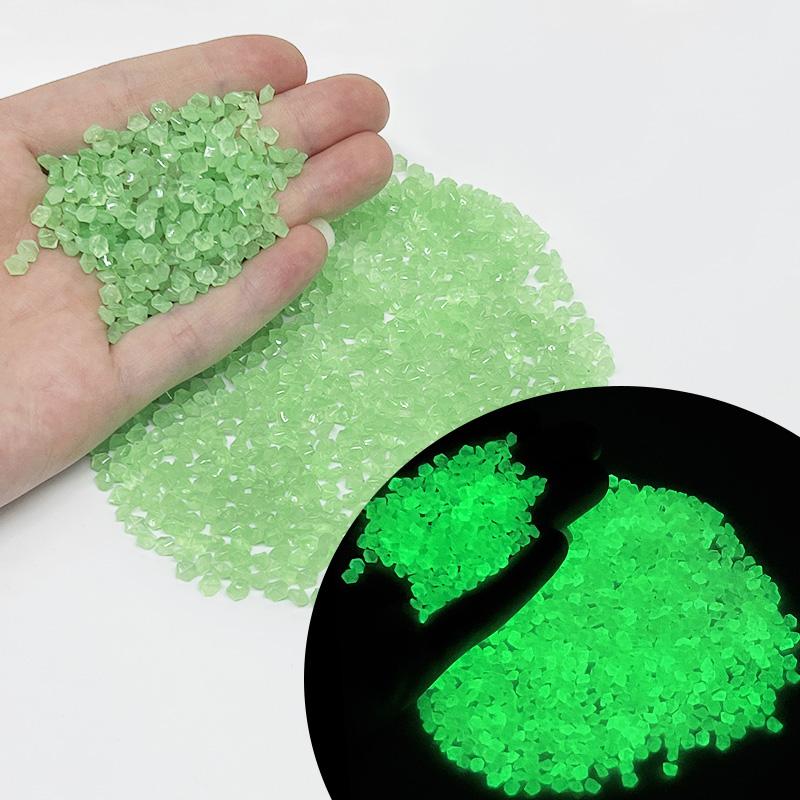 1000pcs Luminous Sand Glow In Dark Pebbles Stone Home Garden Outdoor Path Lawn Decoration Fish Tank Aquarium Decor 3-5mm