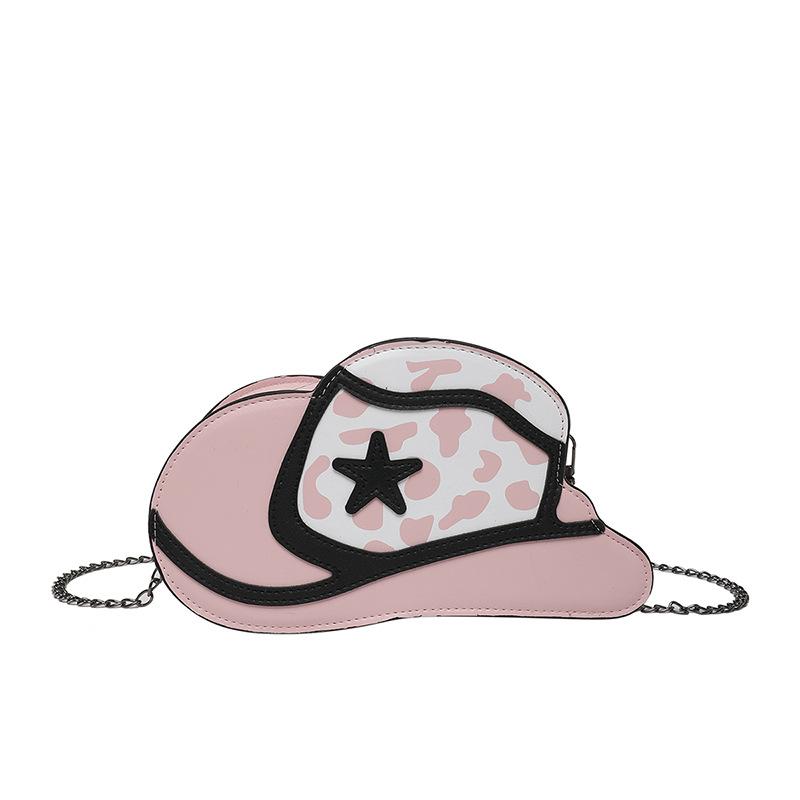Creative Funny Messenger Bag Bag Female Personality Hat Bag 2025 New Japanese Cartoon Chain Messenger Small Round Bag Tide