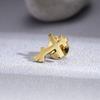 Spilla a forma di Croce Ortodossa in Acciaio Inossidabile Colore Oro Design Minimalista Gioielli Cristiani Stile Classico Spilla della Fede Gioielli di Moda