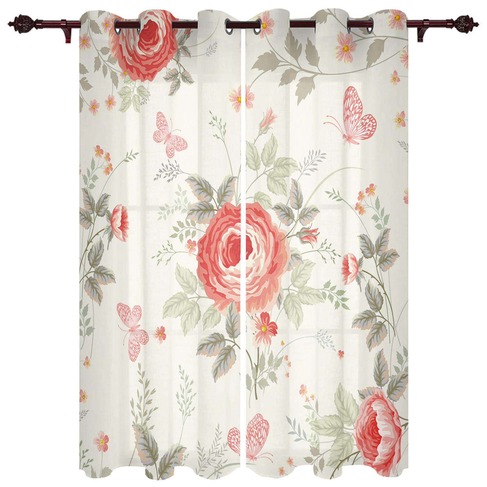 

Черно-белые цветы стрекоза бабочка роскошные домашние шторы современные товары для дома гостиная спальня шторы на заказ 135W x 60H(cm)