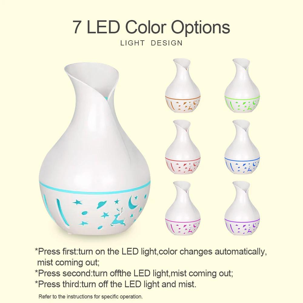 200ml Mini Ultrasonic Essential Oil Diffuser with LED Night Light, Aromatherapy Machine, Includes 2 Oils