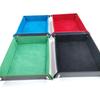 Empty Pocket Rectangular Foldable PU Leather Flannel Tray Catchall Folding Modern Entrance Inputs Key Small Items Receiver