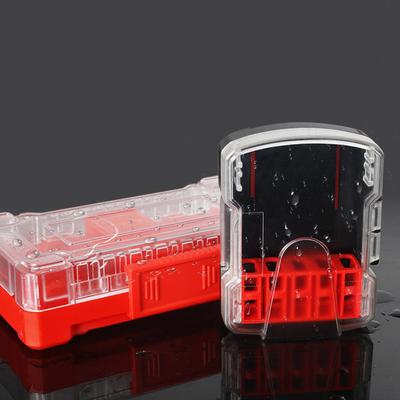 Bohreraufbewahrungskoffer Tragbar 6,35 mm Sechskant Bohrerkoffer 5 Größen Wasserabweisendes PVC Abnehmbarer Halter Aufhängbare Aufbewahrung