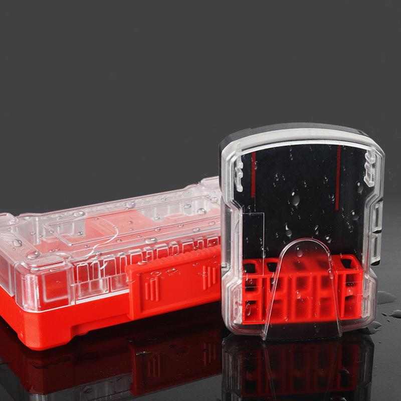 Bohreraufbewahrungskoffer Tragbar 6,35 mm Sechskant Bohrerkoffer 5 Größen Wasserabweisendes PVC Abnehmbarer Halter Aufhängbare Aufbewahrung