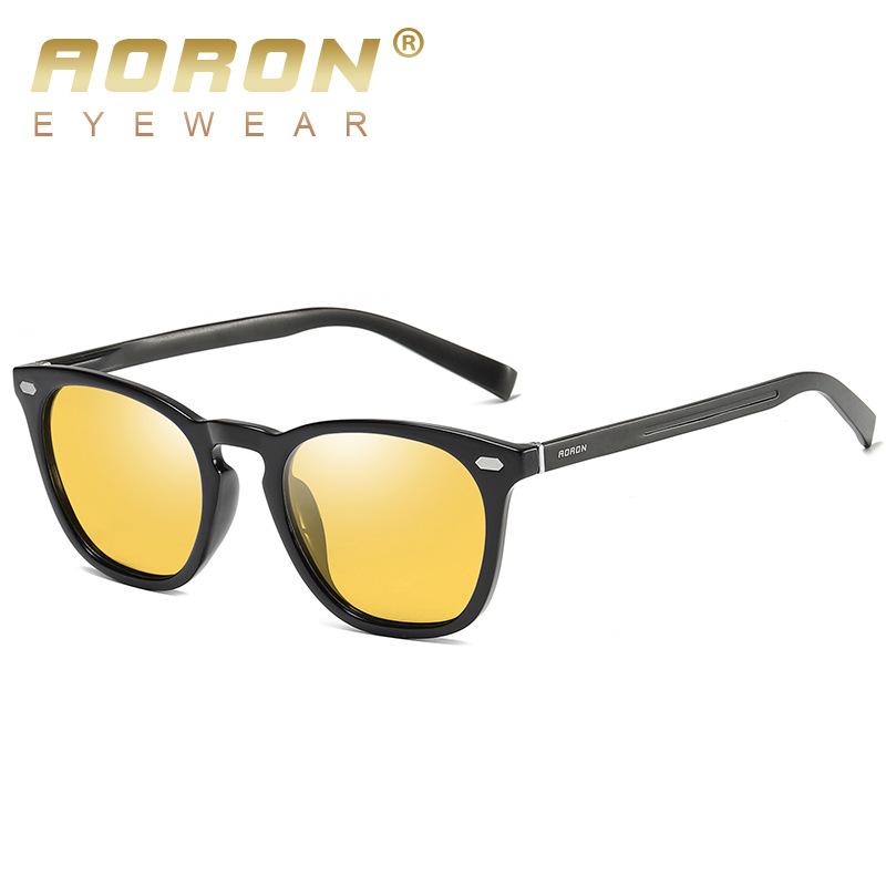 aoron Fashion TR Polarized Color-changing Sunglasses Aluminum Magnesium Sunglasses Night Vision Goggles
