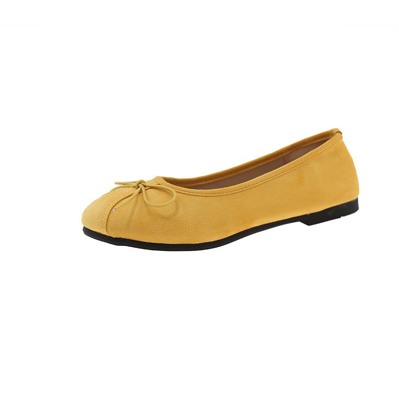 2025 Spring Evening Gentle Wind Ballet Ladyshoes Shallow Mouth Flat Bottom with Skirt French Temperament Red Single Shoes Women