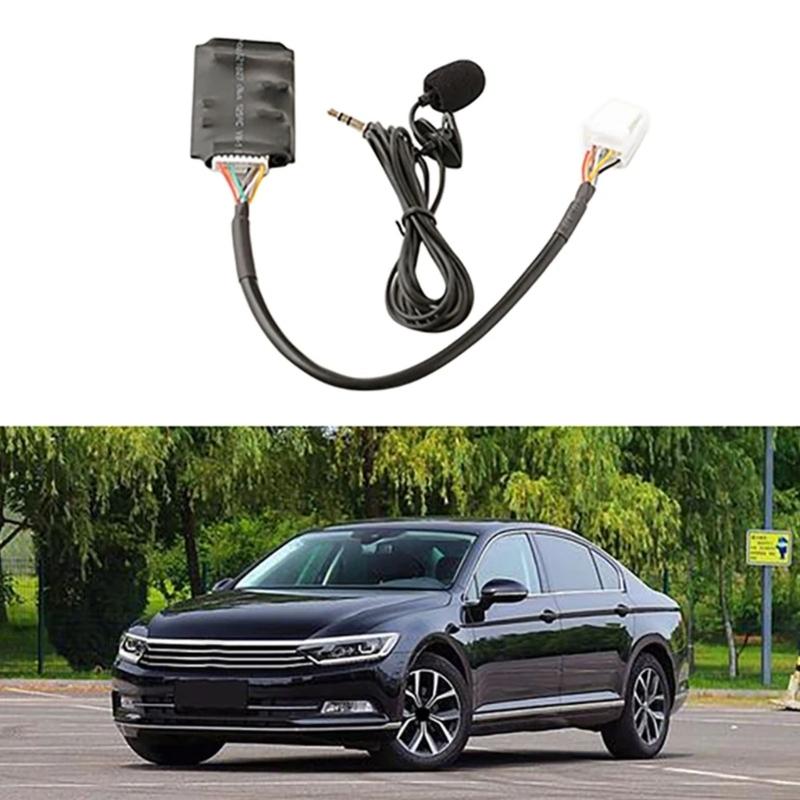 Car Radio Bluetooth-compatible Auxiliary Cable Microphone Plastic Adapter Cable Wireless Music Transmitter Cable Plastic