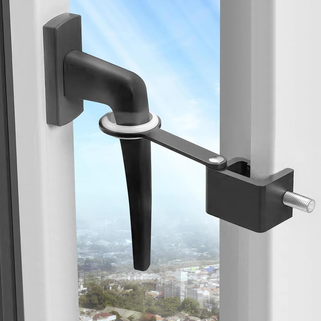 Window Limiter Lock Position Stopper Adjustable Window Guard Home Security Door Window Sash Lock Restrictor Anti Falling Locks