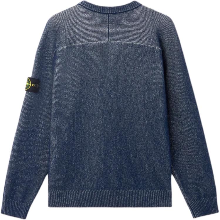 Stone Island Badge Crew Neck Loose Fit Raglan Sleeve Knit Sweater Men sweater L1S155100033S0N12-V0M20