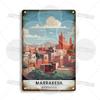 Maghreb Travel Cityscape Metal Sign Egypt Algiers Algeria Djerba Tunisia Marrakesh Morocco Alger Hoggar Oran Casablanca Agadir